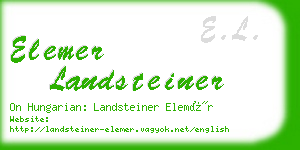 elemer landsteiner business card